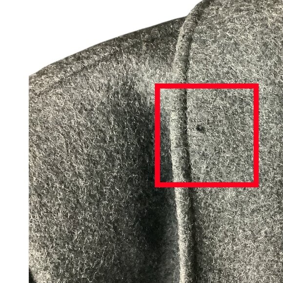 Glenbrooke Women's Pure New Wool Coat 14 Gray Long Tailored Double Breasted - Picture 5 of 16